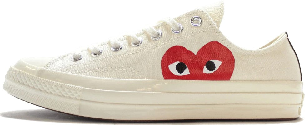 Converse Play Comme Des Garçons Low Half Heart Beige