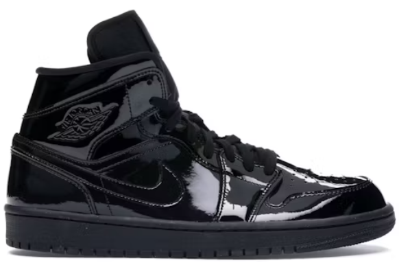 Jordan 1 Mid SE Triple Black Patent