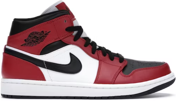 Jordan 1 Mid Chicago Black Toe