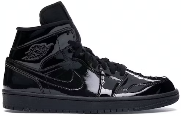 Jordan 1 Mid SE Triple Black Patent